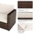 8 Pieces Outdoor Patio Furniture Set, Rattan Wicker Patio Conversation Sets with Cushions, Coffee Table and Storage Box, Outdoor Sectional Furniture Set for Balcony Porch Pool Backyard, Brown + Beige