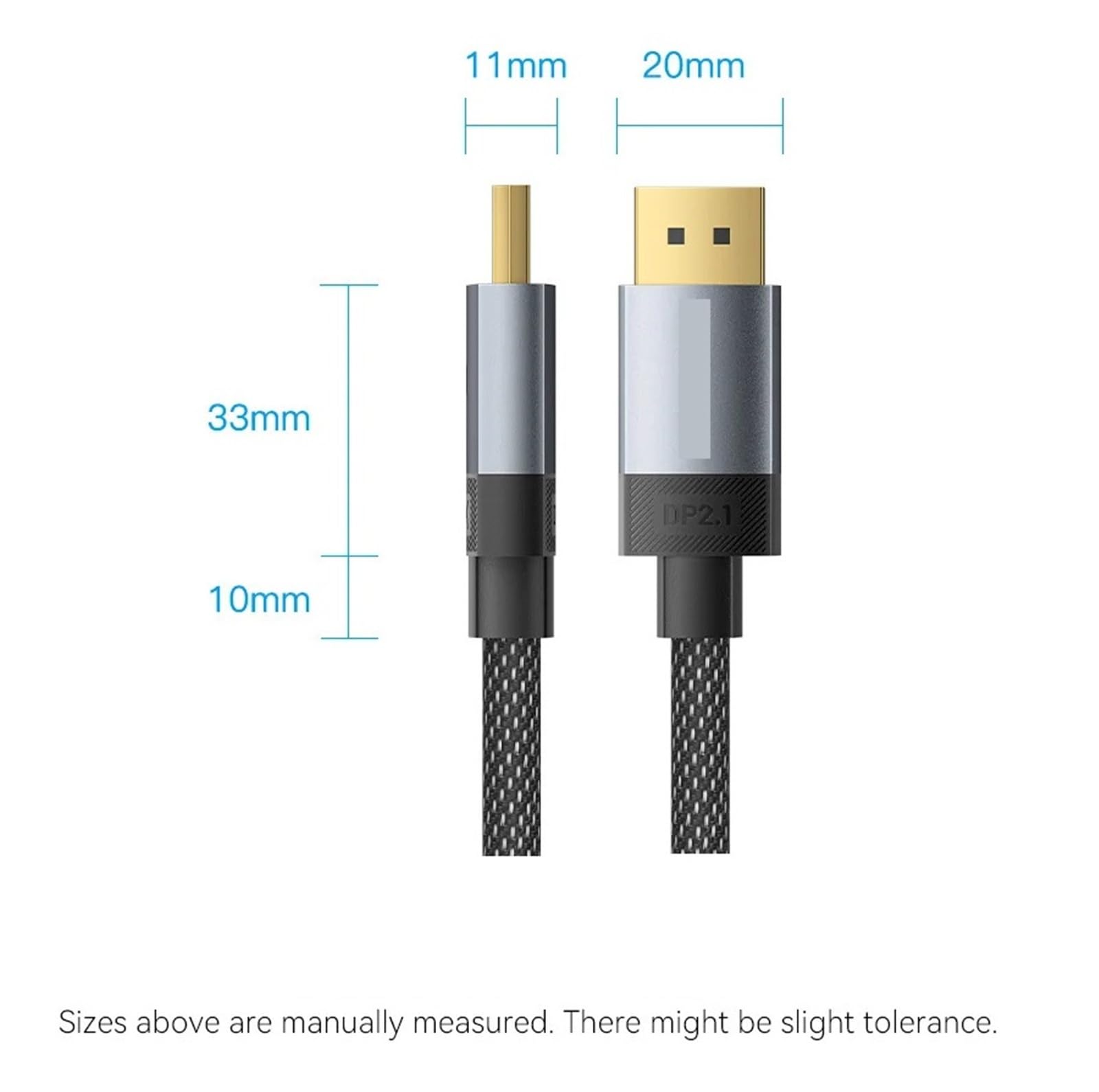 Cavo DisplayPort 2.1 Ad Alta Velocità Da 80 Gbps, Cavo Di Trasferimento Video DSC 16K 8K A 240 Hz for Monitor, PC, Laptop, TV Box(DP2.1 16K60Hz-5m)