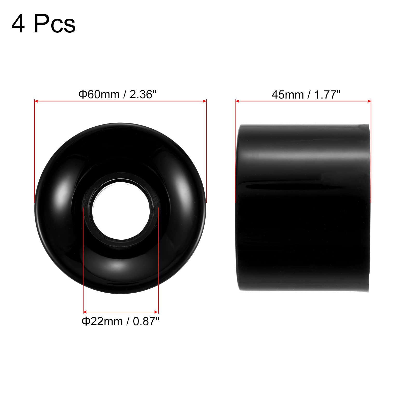 PATIKIL Roues de rechange pour Longboard, skateboard 78 A