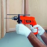 BLACK+DECKER HD555 550W 13mm Variable Speed Reversible Hammer Drill Machine/Driver (HD555-IN,orange)