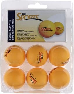 Bola de Ping Pong Super Kit com 06 Infantil Bel Fix 40 mm