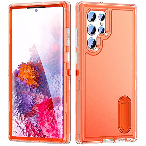 Coque rigide Samsung S22 Plus antichoc armure avec support orange