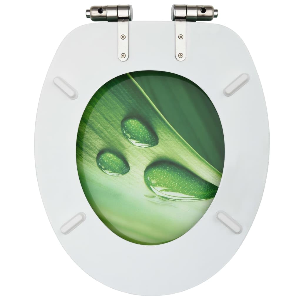 Sedile WC coperchio chiusura morbida 2 pz MDF gocce d'acqua 02_0002981