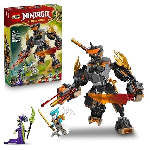 LEGO Ninjago Meca de Misión de Cole y Zane Dragón - Figura de Acción, 3 Minifiguras con Armas Ninja Inc. Espadas de Juguete - Regalo de Pascua para Niños de 7+ Años y Fans de la Serie - 71854 | Ya disponible en tu tienda friki favorita! En mundofriki.es!