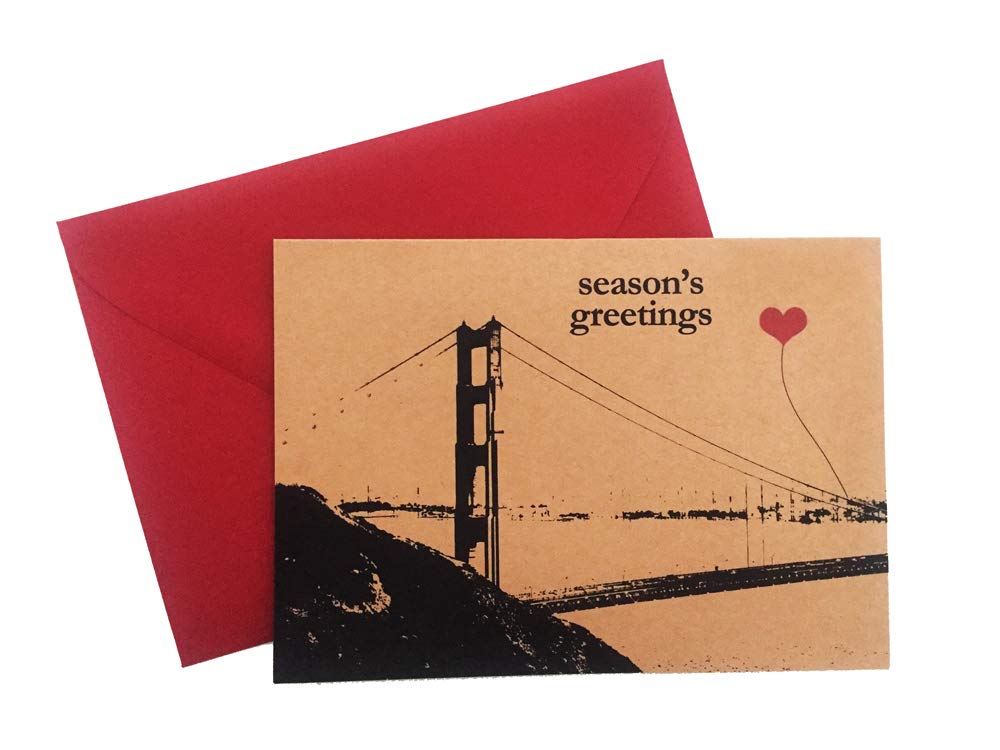 Season's Greetings from San Francisco Christmas note card set of 8