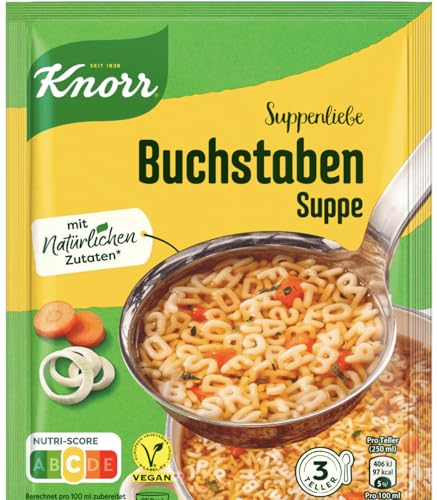Buchstaben Suppe - Soupe Allemagne pour une préparation Rapide Sans