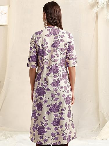 Image of MIRCHI FASHION Women Rayon Sequin Embroidery and Polka Dots Print Straight Kurta
