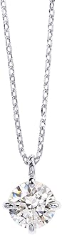 14K Gold Plated Cubic Zirconia Diamond Pendant Necklace for Women | Adjustable Slider
