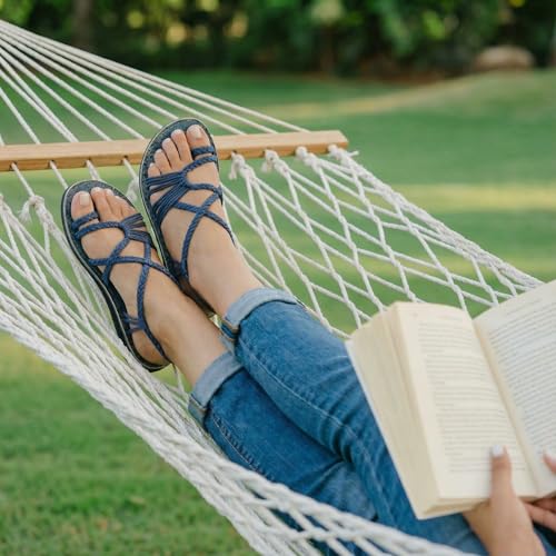Image of Plaka Flat Sandals for Women Palm Leaf