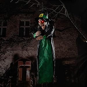 Jagmag® Halloween Hanging Ghost Decorations Scary Halloween Decorations Outdoor It Will emit Light and Sound, Voice…