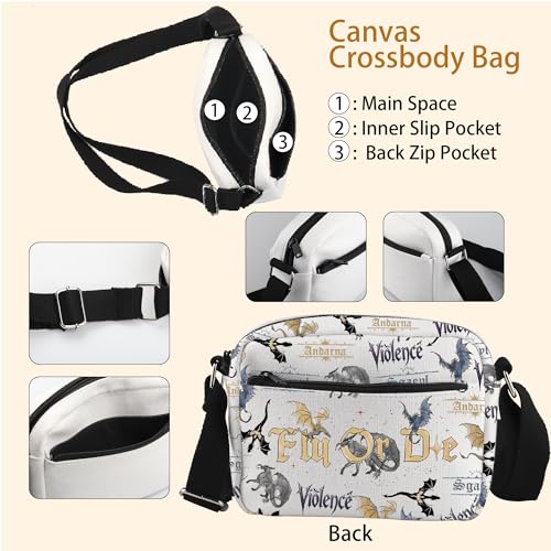 WCGXKO Literature Quote Crossbody Bag Book Reader Gift Dragon Rider Gift3