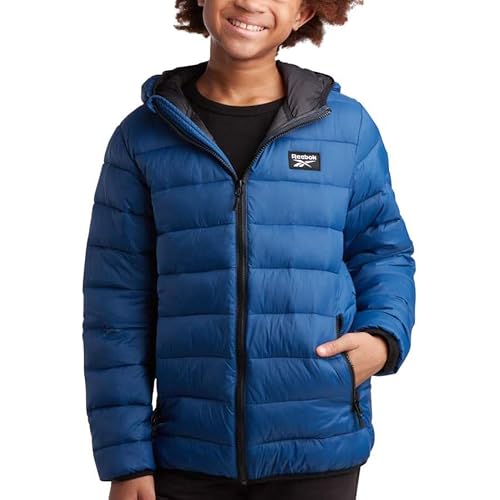 Reebok Boys’ Jacket – Water Resistant Midweight Quilted Puffer Coat – Insulated Outerwear Down Coat for Boys (4-20)