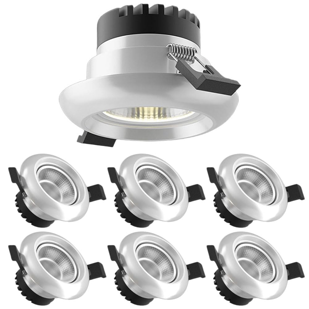 JKJZSALJ 3.5-Inch Led Deep Anti-Glare Canless,3Cct 7W Led Recessed Lights,3000K/4000K/6500K Dimmable,Cri 90,Round Aluminum Ceiling,Pack Of 7,White