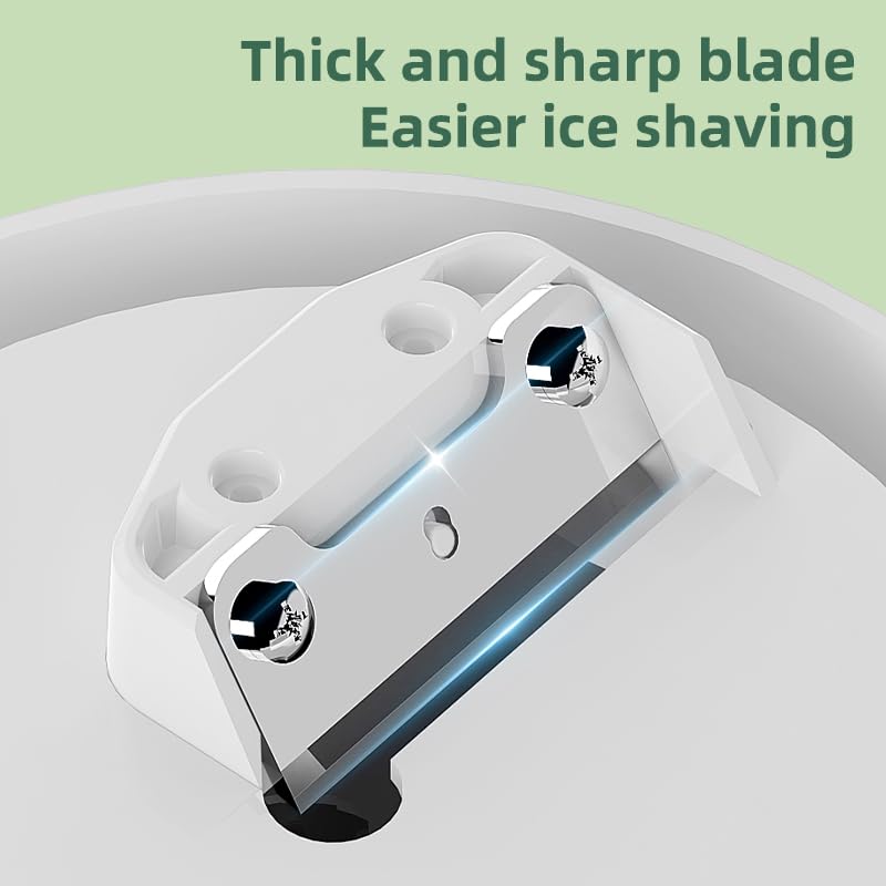 Image of Ice Shaver Slushie Machine for Home, Electric Snow Cone Maker with Stainless Steel Blades, Shaved Ice Machine for Fluffy Snow Ice, Slushies & Frozen Drinks, Compact & Easy Clean, Frozen Treat Maker