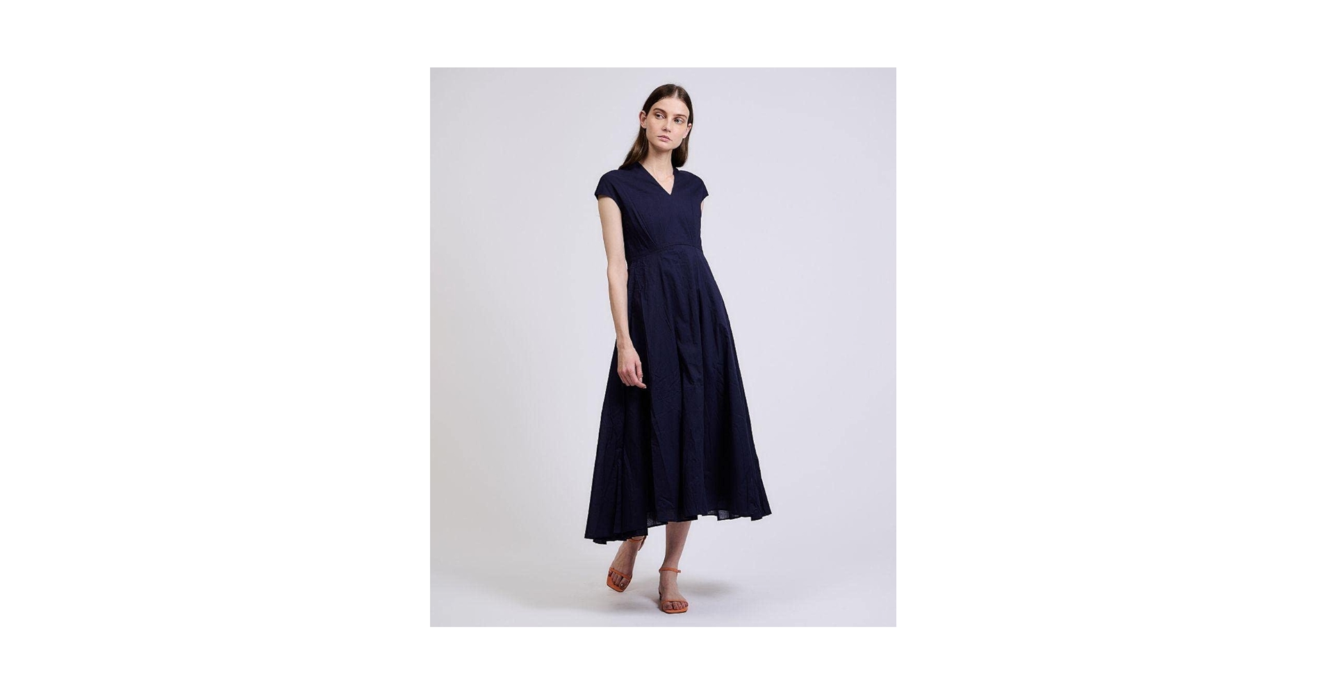 美品 マリハ 春の月のドレス マキシワンピース ブラック 半袖 コットン 38 MARIHA (マリハ) 春の月のドレス Polka Dots ドット柄マキシ丈