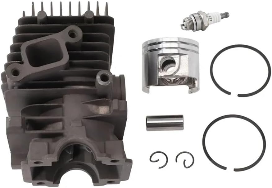 37mm Cylinder Piston Kit Fit for MS192T MS192TC Piston Kit 020 1137 1201 1203 Piston Rings Assembly Durable Replacement Parts