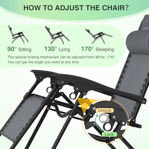 Suteck BZ-1846-214 Zero Gravity Chairs Set Of 2 thumb #6