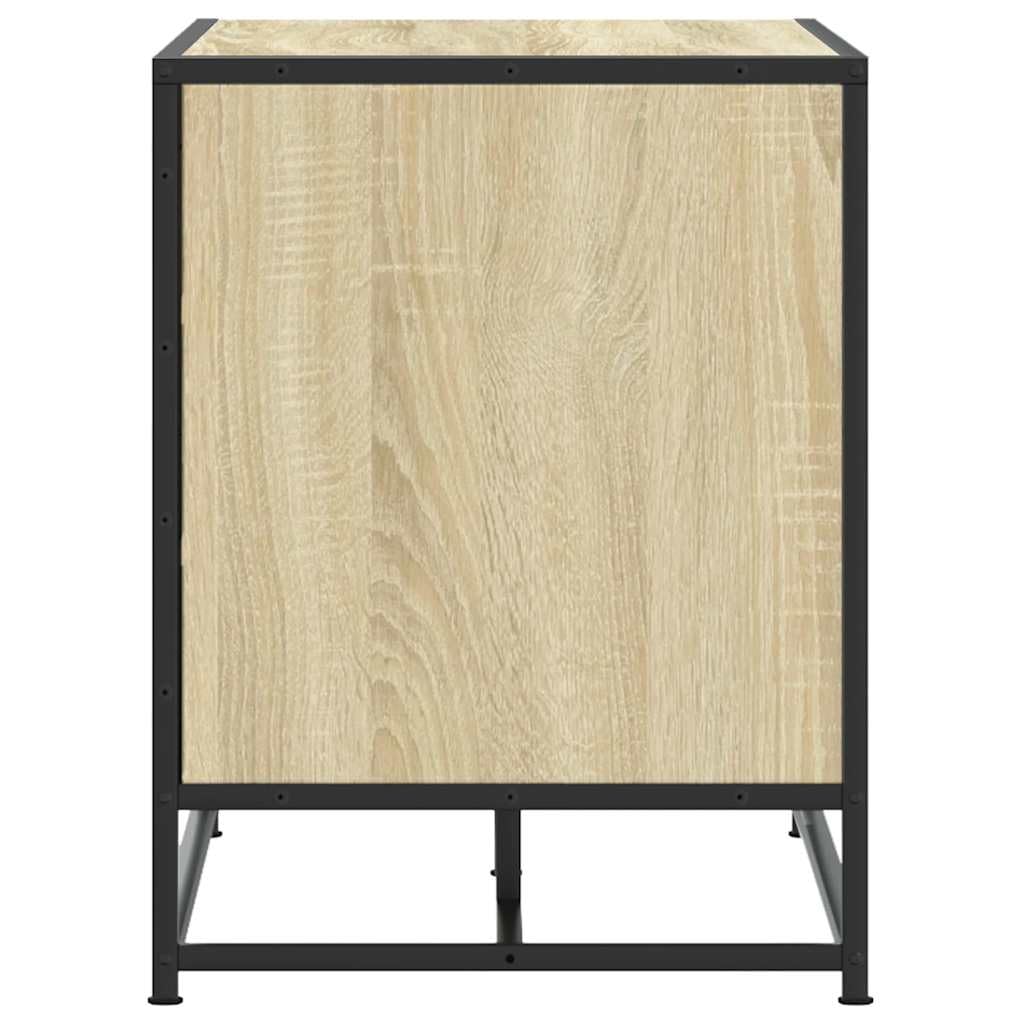 Ławka na buty z schowkiem, 80x40x53,5 cm, drewno kompozytowe i metal,
