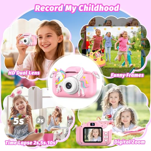 Image of Masterbee Children's Camera Toys for Girls & Boys, 3-12 Years - 1080P HD Video Kids Digital Camera - Perfect for Christmas & Birthday Gifts