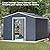 10X8X6 FT Outdoor Storage Shed, Utility Steel Tool Storage with Sliding Door and Air Vents, Metal Bike Shed for Garden, Backyard, and Patio