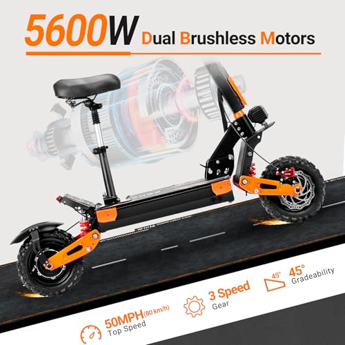 ZSNAKE Electric Scooter for Adults High Power 5600W Dual