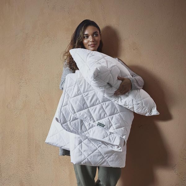 WOOLROOM Classic Light Queen Comforter - 100% Traceable Hypoallergenic Cooling British Wool (5.9 oz/sq yd) Duvet Insert for Natural Sleep - Warmer Months/Hot Sleepers - Down/Feather Alternative