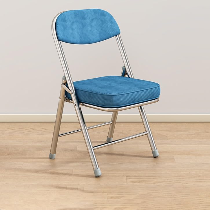 Sillas plegables retro con respaldo acolchado de pana, diseño apilable portátil, resistente, capacidad de 200 kg, ideal para cenar en casa, eventos y uso comercial