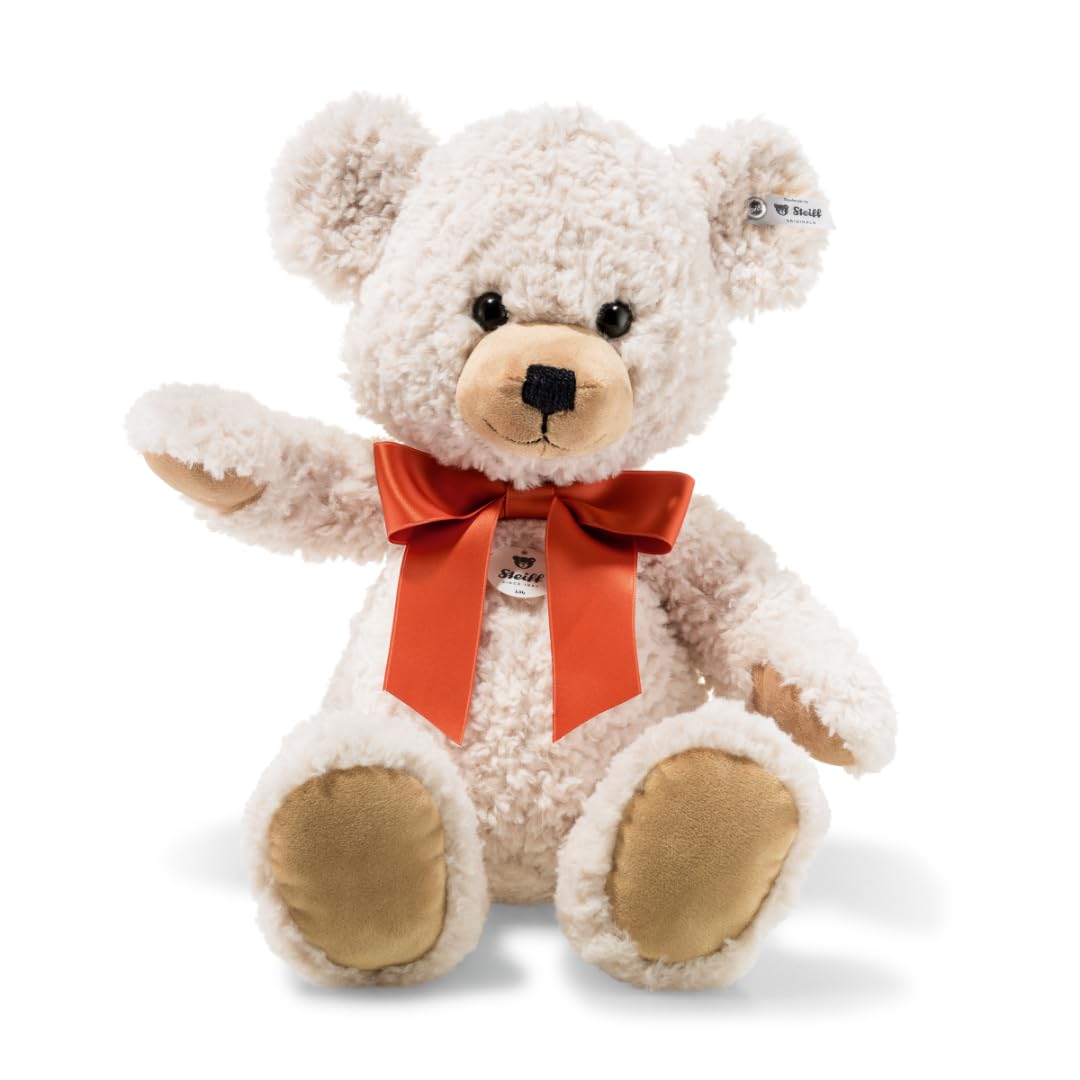 Steiff Peluche Orsacchiotto Lilly snodato, dolce animale di stoffa con occhi in plastica per bambini e bambine, pupazzo di 40 cm, bianco, 111945