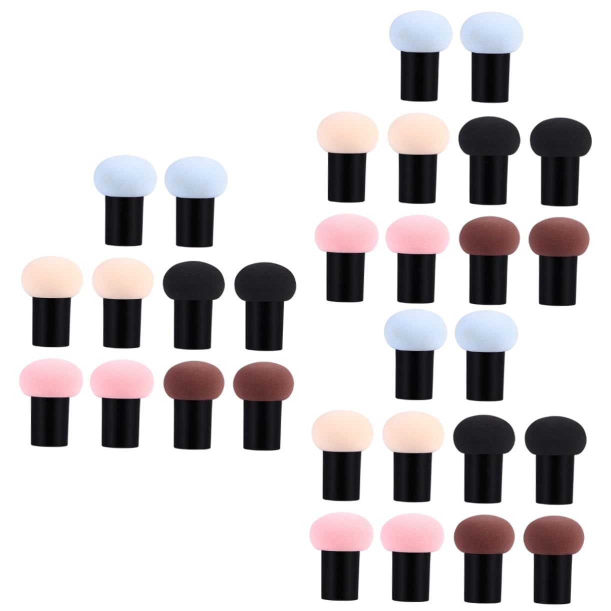 MAGICLULU 30 Pezzi Soffio A Forma Di Spugna Per Il Viso Soffio Di Spugna Per Il Trucco Strumento Di Bellezza Per Cosmetici Di E Asciutto Trucco
