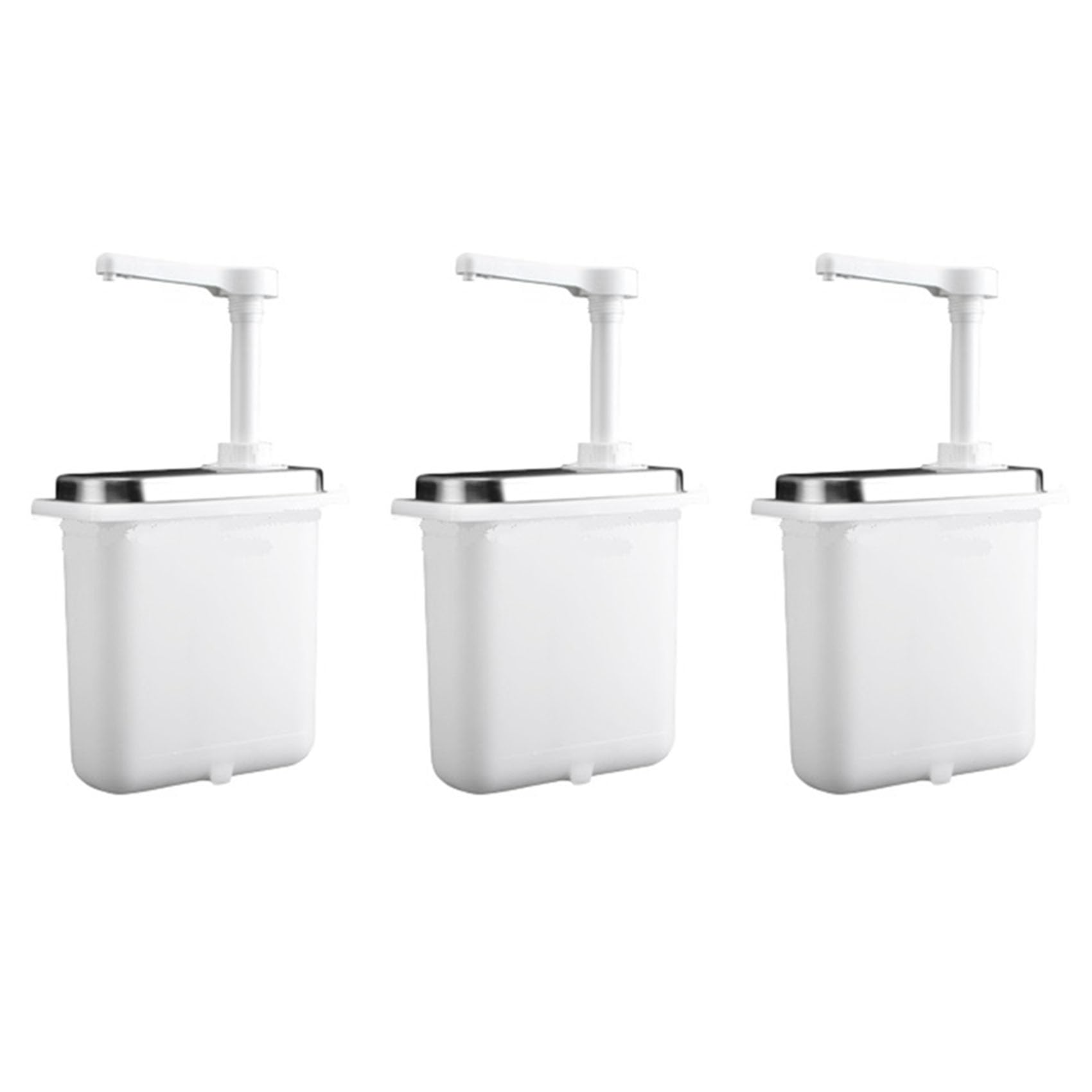 Hndhbfgrt 3X 1L Sauce Dispenser Pump Stainless Steel Condiment Pump Station Condiment Pump Dispenser Hand Pressure Jam Pump