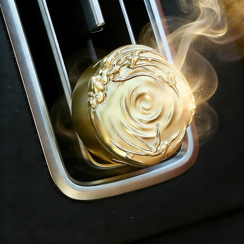 Image of Car Air Freshener Diffuser Vent Clip, Aroma Diffuser Refills, Aromatherapy Diffusers for Fragrance Car Accessories Decoration, Gift for Women Men Dad Mom (Gold)