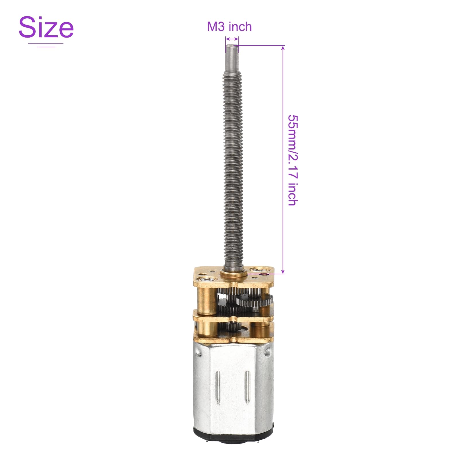 DMiotech 6V 300RPM Rated Torque 4 Output Shaft Length 55mm Micro DC Speed Reduction Motor Mini Metal Gearbox Motor for RC Car Robot Model DIY RC Toys Engine - Image 3