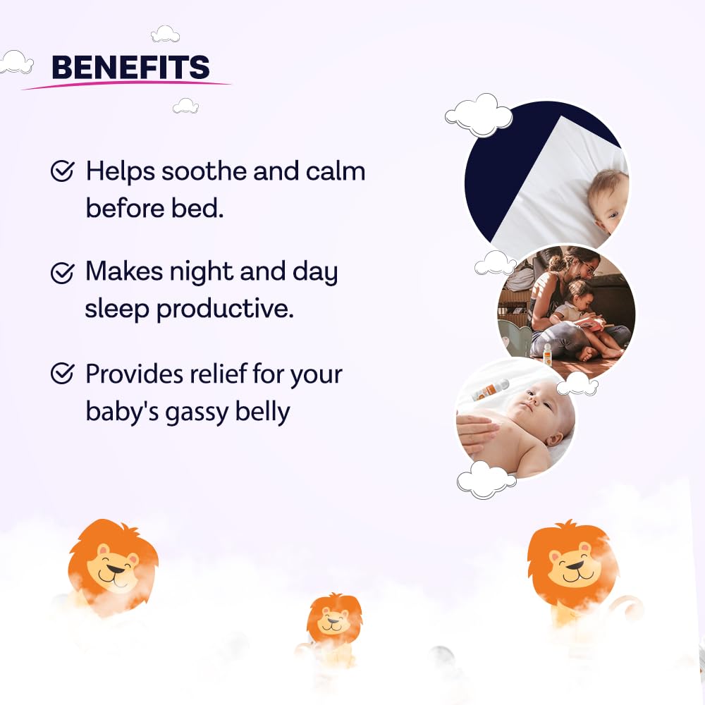 Clinikid Calming Baby Massage Oil, Soothing and Calming Baby Lotion, Helps Relaxation for Newborn, 2.02 Fl Oz (1)