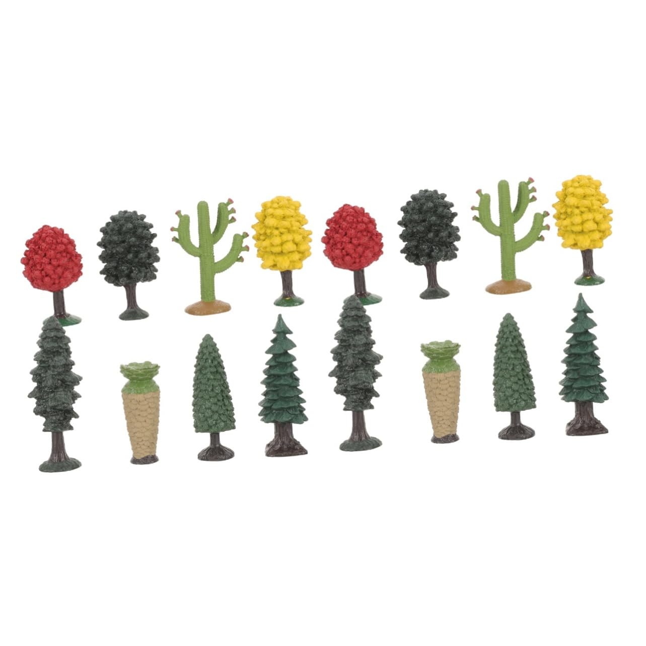 Yardwe 2 Sets Simulated Trees Artificial Mini Tree Simulation Tree Model Landscape Tree Models Model Railroad Scenery Building Model Artificial Tree Figurine Solid Indoor Tree Plastic