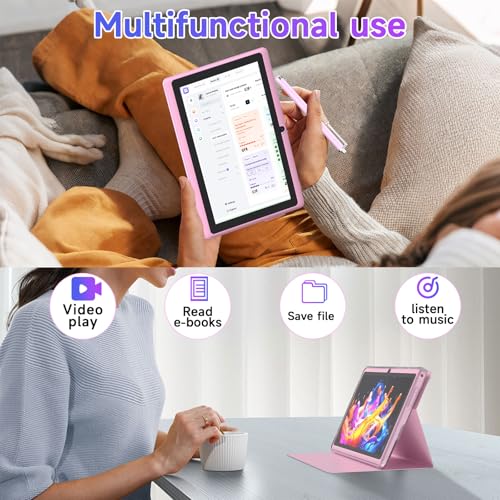 Image of 7 Inch Android 15.0 Tab PC RAM 8GB (3+5 Expansion) ROM 32GB, IPS 1024x600 BT 5.0 WiFi6 2.4G + 5G 2MP + 5MP Dual Cameras, YouTube, Netfilx (Pink)