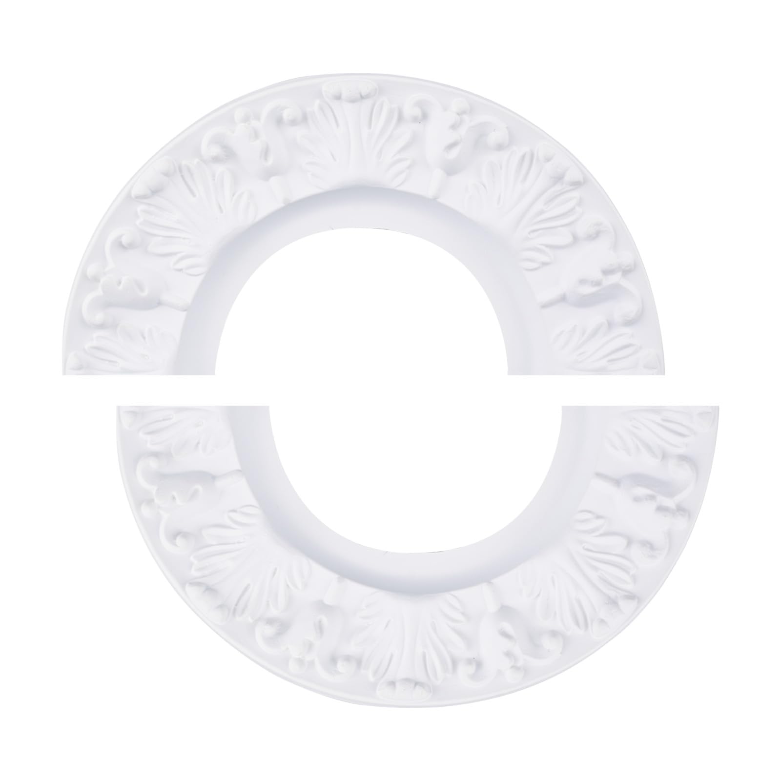 INCREWAY 1 x geteilte PU-Deckenbeleuchtung, 3D-Modellierung, Deckenabdeckung, Deckenventilator, Medaillon, Zuhause, 25,4 cm Außendurchmesser x 10,2 cm ID