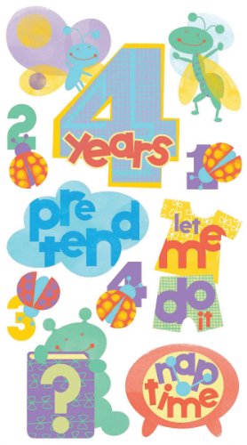 EK Success Vellum Stickers - 4 Years Old