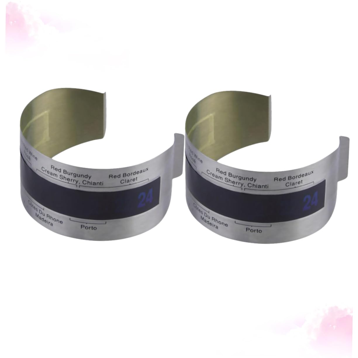 OUNONA 6 Piezas vino digital brazalete de vino comida profesional termómetro digital termómetro liquido termómetro de botella de vino Acero inoxidable juego de vino