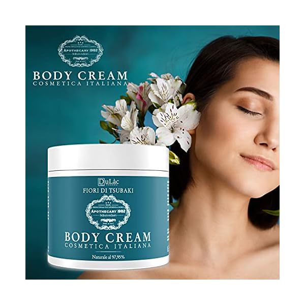 Dulac-Natural-Body-Cream-for-Dry-Skin-Body-Firming-Cream-with-Tsubaki-Oil-Vanilla-and-Passiflora-ideal-for-Women-and-Men-with-Very-Dry-Skin Dulàc Natural Body Cream Super Moisturizing and Scented Made in Italy, Nourishing for Very Dry Skin, Quick Absorption, Rich in Firming Ingredients - for Woman and Man