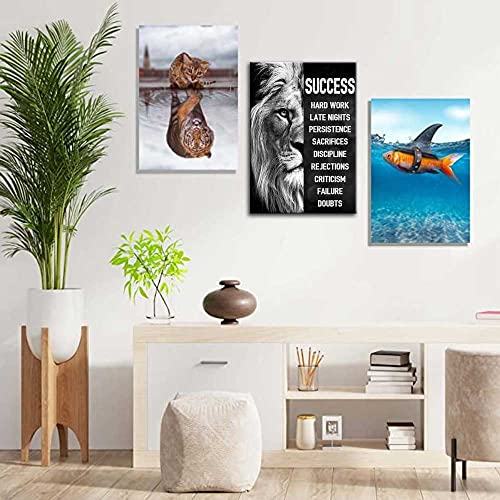 Shang Pin Inspirational Wall Art For Office Motivational Quotes Wall Decor,Modern Theme Canvas Prints Wall Art Poster,Home Bedroom Or Living Room Wall Decor (Success, 12 X 15 Inch) #TOP1