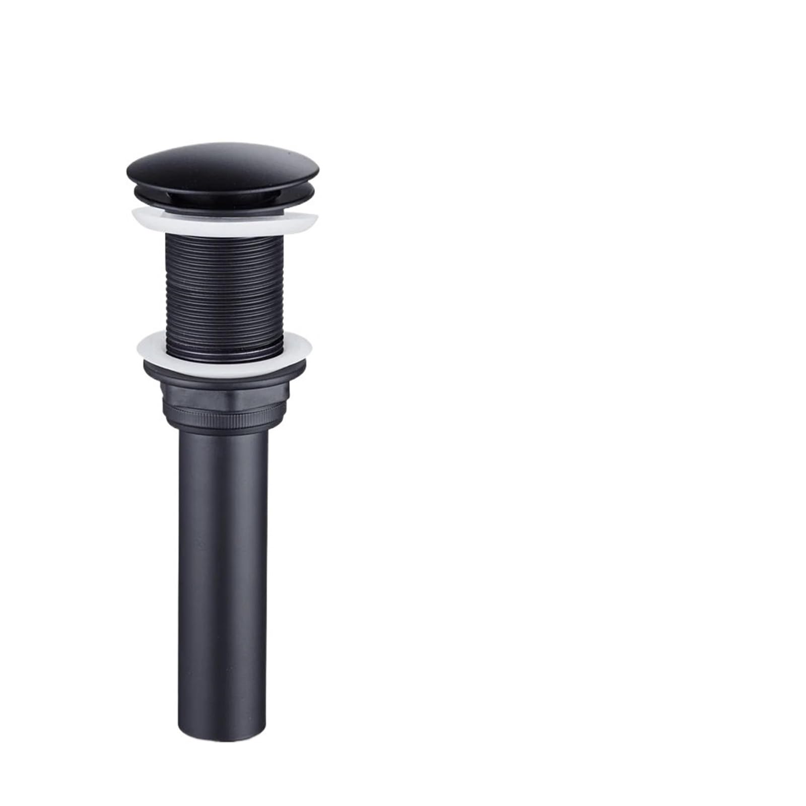 Pop Up Clack, Matte Black Pop Up Sink Plug Replacement Dual Style Clic-clac Bathroom Basin Vanity Drain(Without Overflow a)
