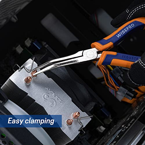 Wisepro 6 Inch Mini 45-Degree Bent Long Nose Pliers, Jewelry/Craft Making, Repairing #TOP5
