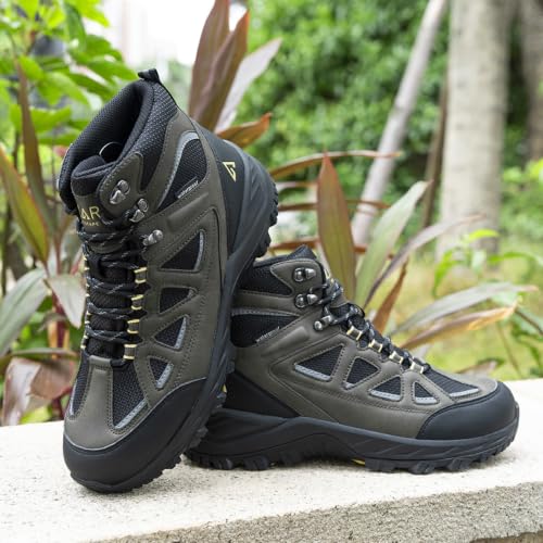Image of Red Tape Ozark Green & Black Trekking Shoes for Men | High-Top Outdoor