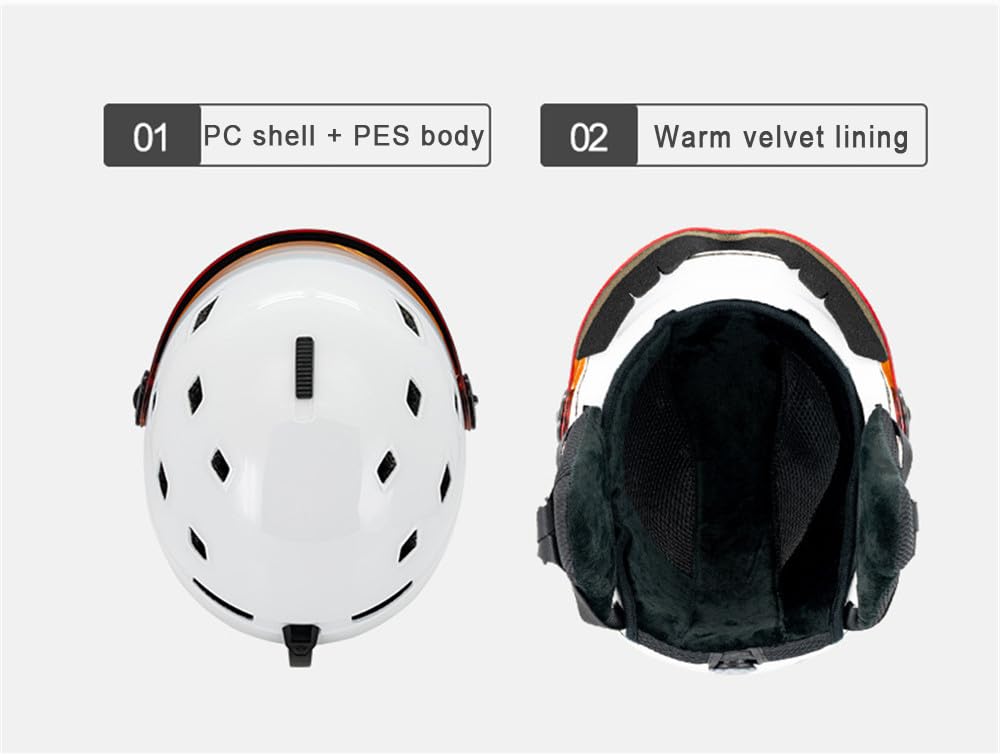 Amazon.co.jp: スキー ヘルメット + ゴーグル スノーボード 一