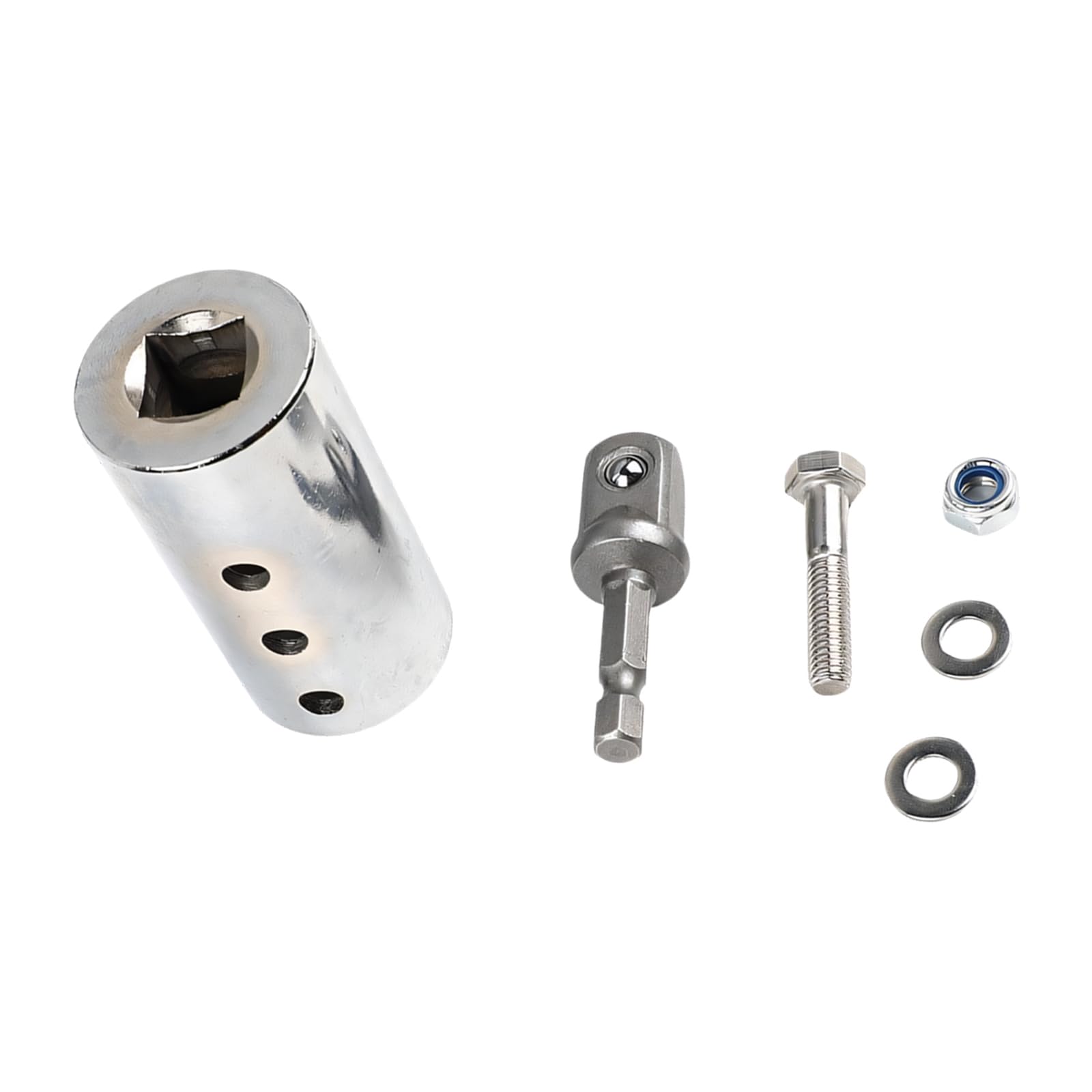 Hsioluted A Torques Drill Dapter Trailer Jacking Drill Dapter With 1 / 2Inch Socket Bit For 1Inch Drive Shaft Compatibility Car Jacking Socket Converter
