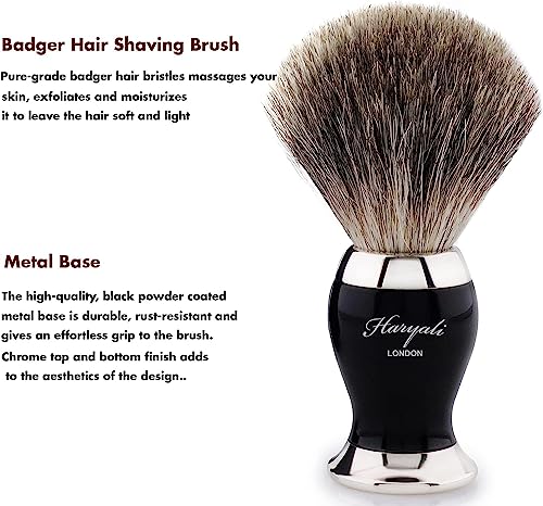 Haryali London Shaving Brush - Pure Badger Hair Shaving Brush - Luxury Shaving Brush for Men - Exfoliating Natural Bristles - Image 4