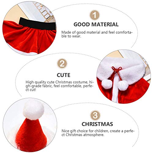 SOIMISS 1 Set van Kerst Rok Dressed Up Doek Kerst Thema Cosplay Outfit (rood) - Afbeelding 4