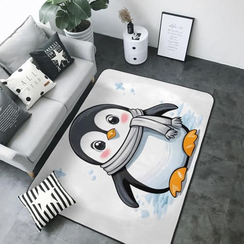 Tapis de sol pingouin doux grand format contre le sol froid 203x147 cm - 5