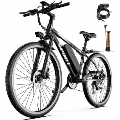 ASKGO Electric Bike for Adults, 1500W Mountain Ebike, 25Mph Speed, 45 Miles Range, 1-7 Speed, 48V 10.4Ah Removable Battery Ebike, 26" Electric Bicycle for Commute