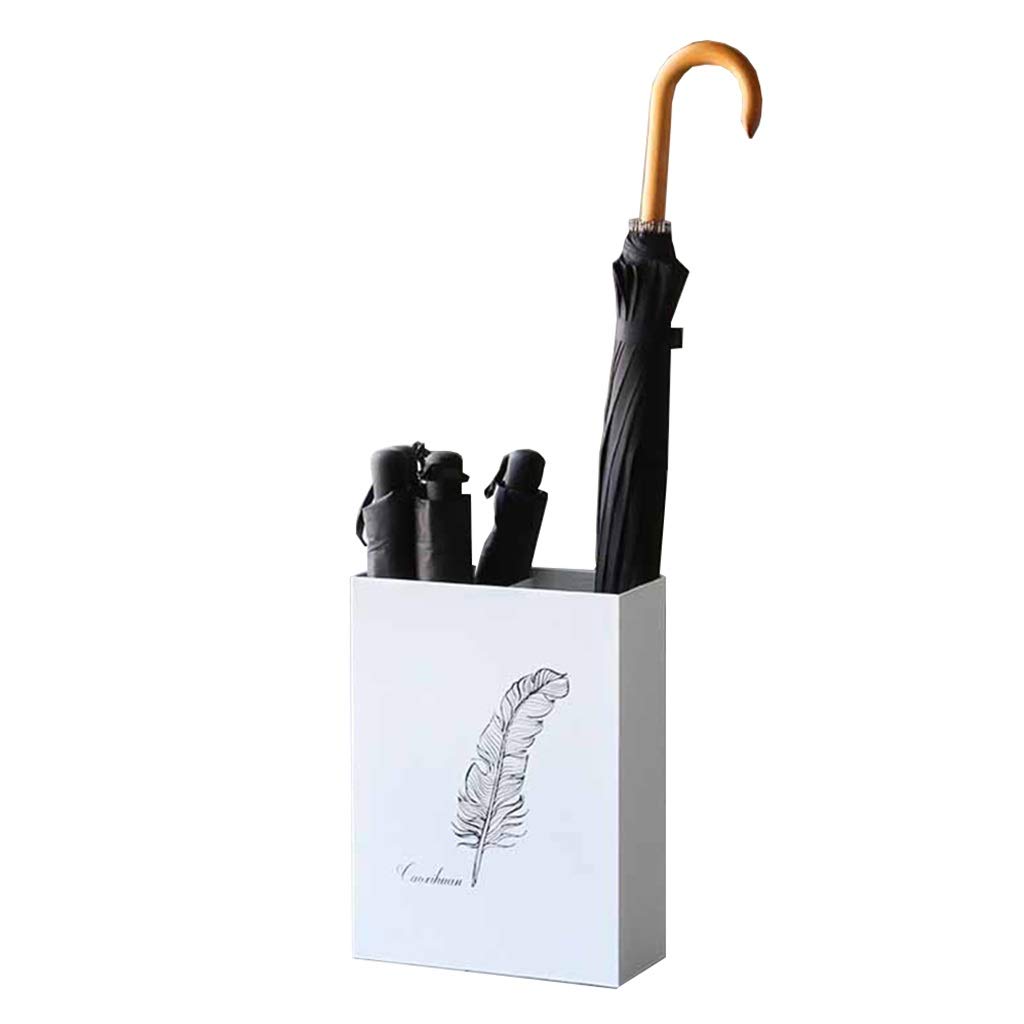 Porte-parapluie en métal blanc au design nordique haut de gamme pour hall de réception chic